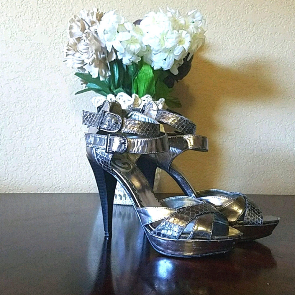 Guess Silver Heels